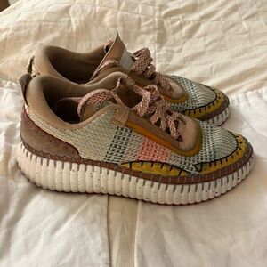 CHLOE 41 Nama sneakers suede and fabric platform